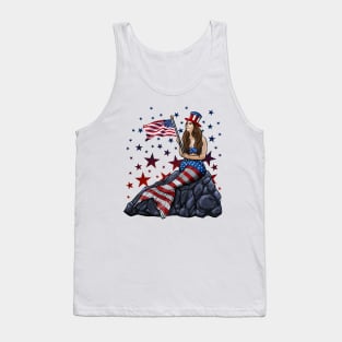 Patriotic Mermaid Tank Top